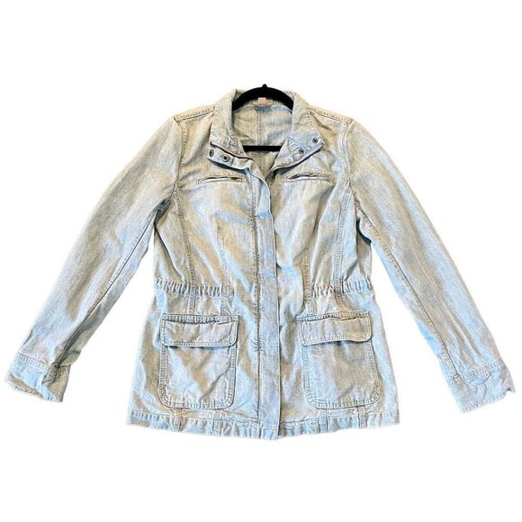 J. Jill light denim zip front jacket size xs - Picture 1 of 9